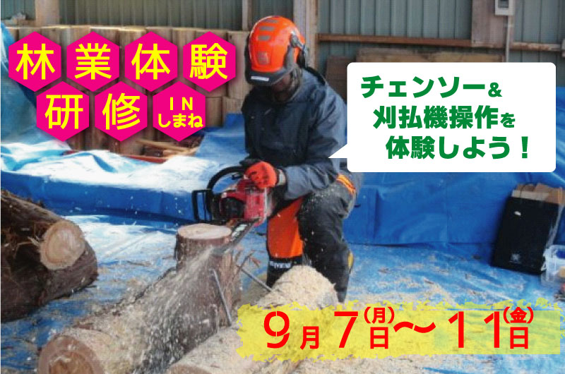 \\「「令和8年度 林業体験研修(第1回)」参加者募集//